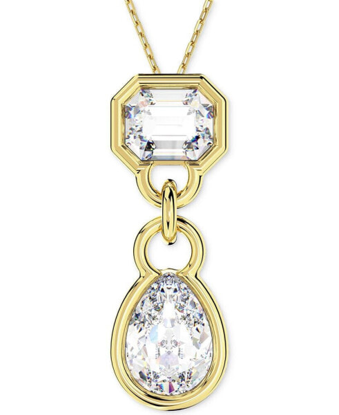 Gold-Tone Mixed Crystal Pendant Necklace, 15-3/4" + 2-3/4"