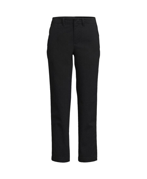 Petite Mid Rise Classic Straight Leg Chino Ankle Pants