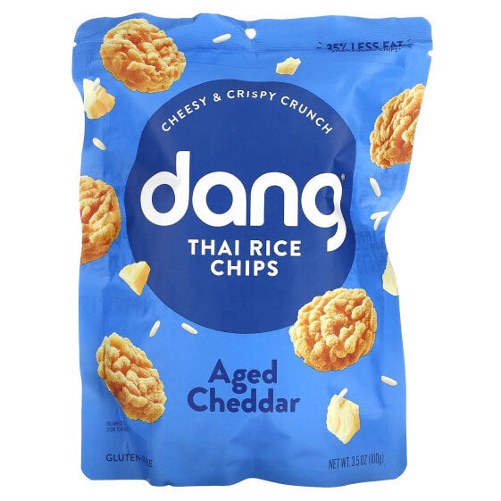 Dang Foods, Тайские рисовые чипсы, выдержанный чеддер, 100 г (3,5 унции)