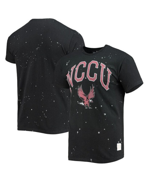 Men's Black North Carolina Central Eagles Bleach Splatter T-shirt