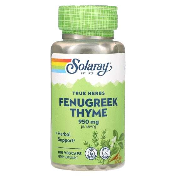 True Herbs, Fenugreek Thyme, 100 VegCaps