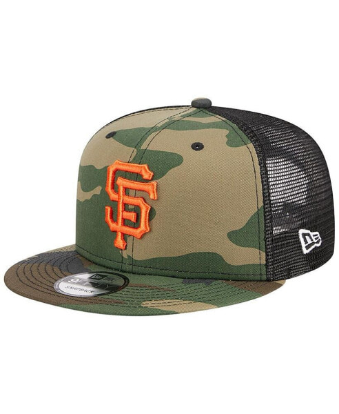 Men's Camo San Francisco Giants Woodland Camo Trucker 9FIFTY Snapback Hat