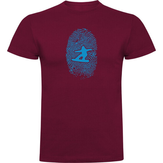 KRUSKIS Snowboarder Fingerprint short sleeve T-shirt