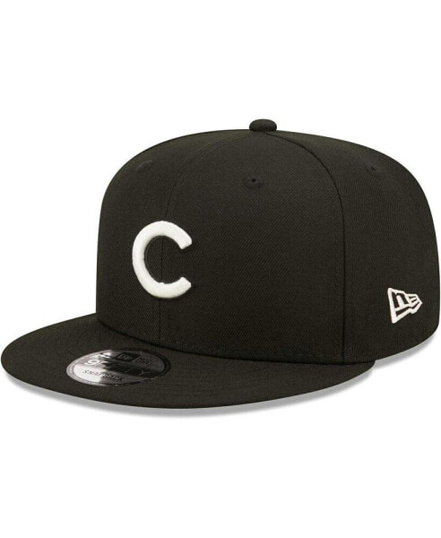 Men's Black Chicago Cubs Team 9FIFTY Snapback Hat
