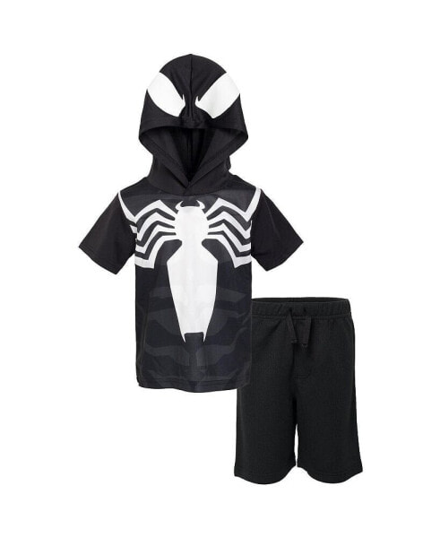 Toddler Boys Spider-Man Venom Athletic T-Shirt Mesh Shorts Outfit Set