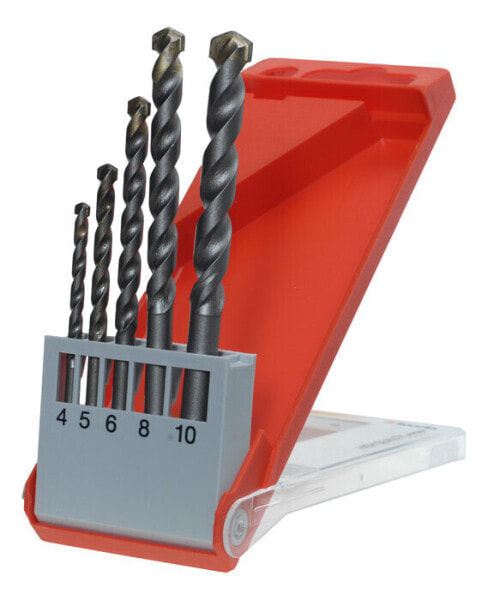 kwb 038500 - Rotary hammer - Drill bit set - Right hand rotation - Concrete,Sandstone - Tungsten Carbide (WC) - 4 - 5 - 6 - 8 - 10 mm