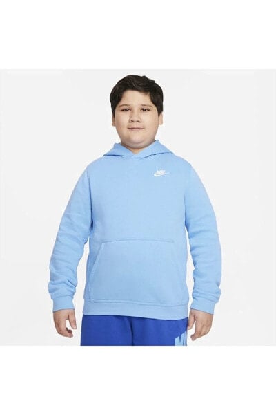 Sportswear Club Fleece Genç Unisex Mavi Kapüşonlu Sweatshirt Da5114