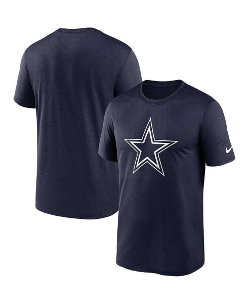 Men's Navy Dallas Cowboys Legend Logo Performance T-shirt