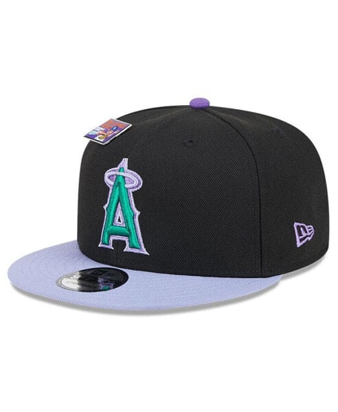 Бейсболка с напитком Big League Chew Grape New Era черно-пурпурная для мужчин 9FIFTY Snapback Hat