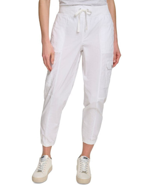 Women's Cotton Drawstring Cargo Joggers