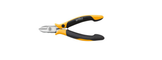 Wiha Professional ESD - Diagonal pliers - Carbon steel - Black - Yellow - 115 mm - 11.4 cm (4.5") - 77 g