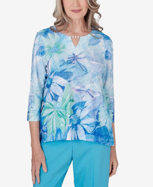 Women's Summer Breeze Floral Watercolor Top