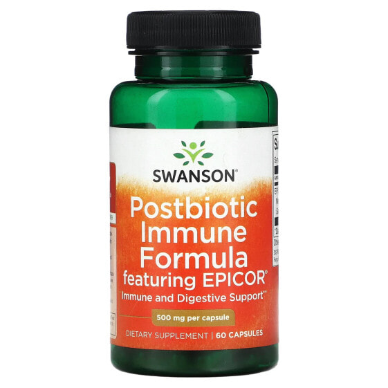 Postbiotic Immune Formula Featuring Epicor, 500 mg, 60 Capsules