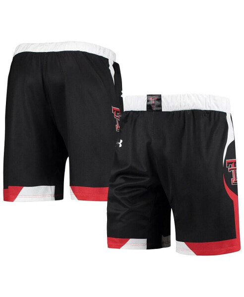 Баскетбольные шорты реплика команды Texas Tech Red Raiders Under Armour черные для мужчин