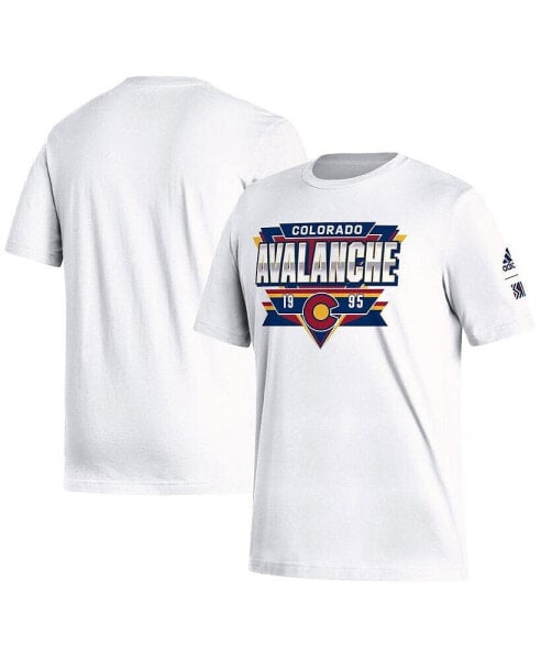 Men's White Colorado Avalanche Reverse Retro 2.0 Fresh Playmaker T-shirt