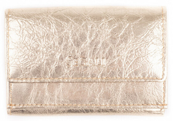 Women´s leather wallet 1756 golden shiny