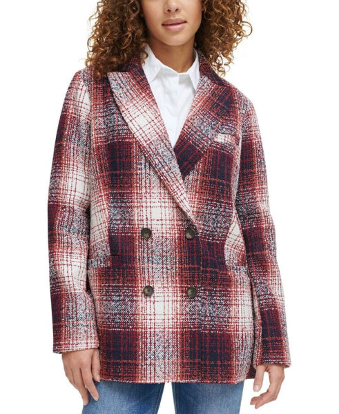 Women's Wool Blend Double Breasted Blazer