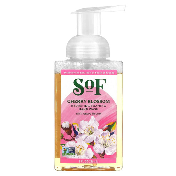 Hydrating Foaming Hand Wash with Agave Nectar, Cherry Blossom, 8 fl oz (236 ml)