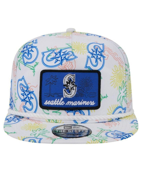 Men's White Seattle Mariners Islander Golfer Snapback Hat