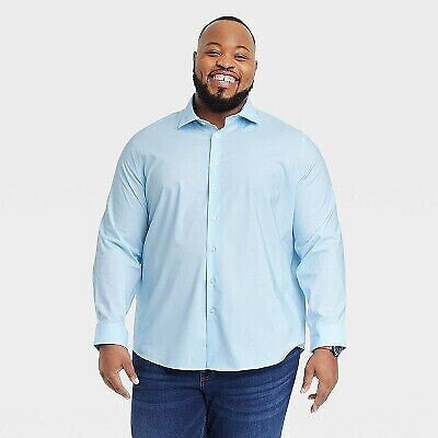 Men's Big & Tall Performance Dress Standard Fit Button-Down Shirt - Goodfellow
