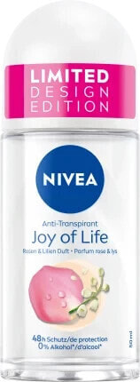 Antitranspirant Deo Roll-on Joy of Life mit Rosen & Lilien Duft, 50 ml