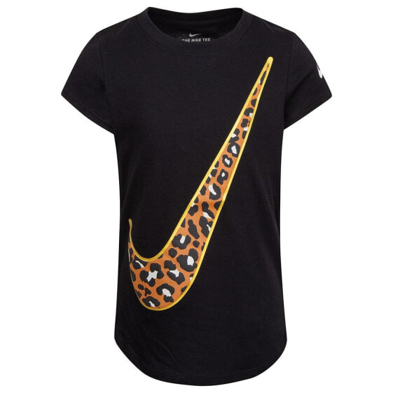 NIKE KIDS Leopard Swoosh short sleeve T-shirt