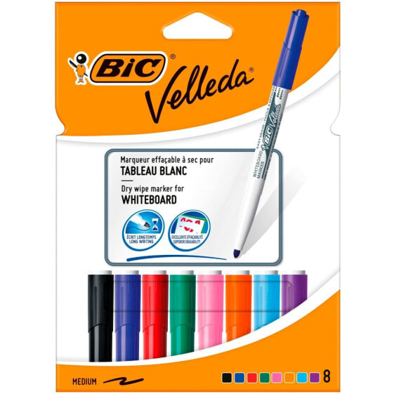 Фломастеры BIC Blister 8 Velleda Pietradors Colors