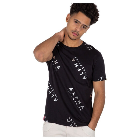 ALPHA INDUSTRIES Aop Foil Print short sleeve T-shirt