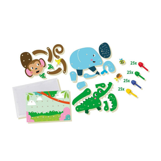 SES Mosaic Peg Board Animals puzzle