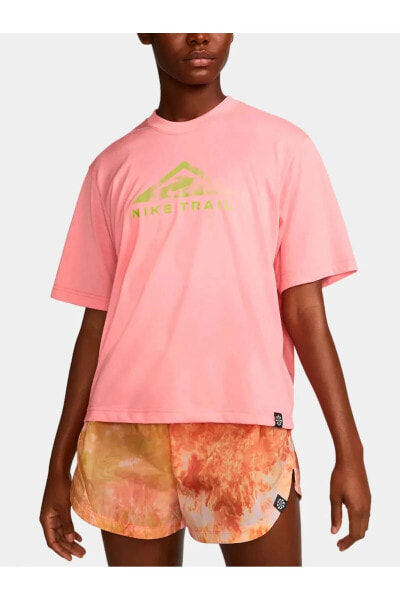 Dri-Fit Trail Short-Sleeve Oversize Pembe Kadın T-shirt