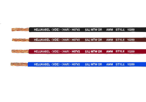 Helukabel 63415, Low voltage cable, Red, Polyvinyl chloride (PVC), Polyvinyl chloride (PVC), Cooper, 1 x 1 mm²