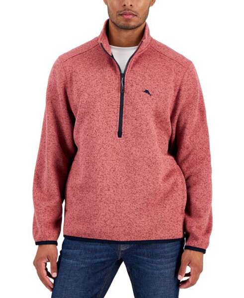 Men's Shoal Bay Quarter-Zip Mock-Neck Fleece Sweater