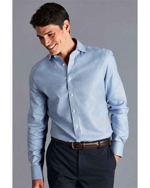 Charles Tyrwhitt Non-Iron Cambridge Weave Cutaway Slim Fit Shirt Men's