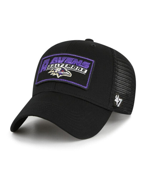 Big Boys and Girls Black Baltimore Ravens Levee MVP Trucker Adjustable Hat