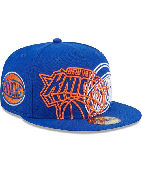 Men's Blue New York Knicks Game Day Hollow Logo Mashup 59FIFTY Fitted Hat