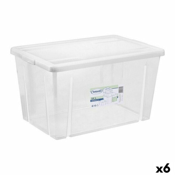 Контейнер для хранения с крышкой Tontarelli Linea box 54 L 59 x 39 x 33 cm (6 штук)