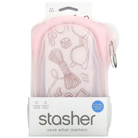 Сташер, Stasher, Go Bag, розовый, 1 пакетик, 532 мл (18 жидк. Унций)
