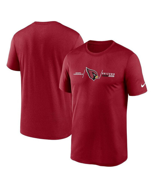 Men's Cardinal Arizona Cardinals Horizontal Lockup Legend T-shirt