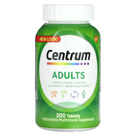 Витаминно-минеральный комплекс CENTRUM Adults Multivitamins, 200 таблеток