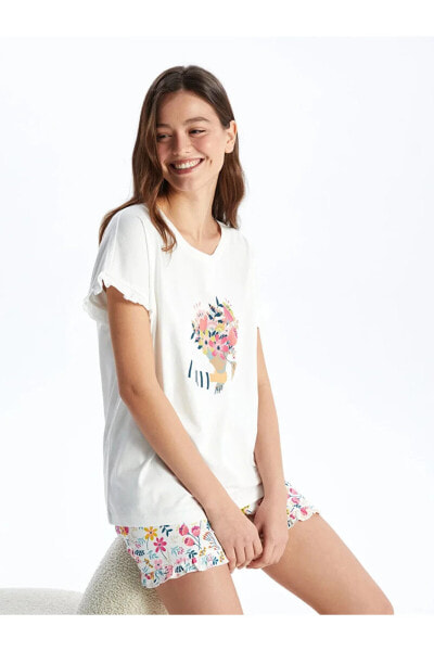 Пижама LCW DREAM Женская сорочка с шортами