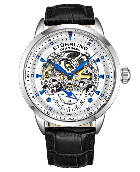 Часы Stuhrling Legacy Black Leather 44mm Watch