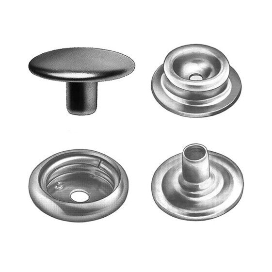 PLASTIMO Nickel Plated Brass Hard Surfaces Button