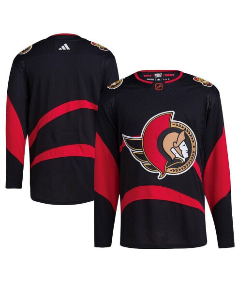 Men's Black Ottawa Senators Reverse Retro 2.0 Authentic Blank Jersey