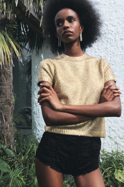 FOIL KNIT SWEATER