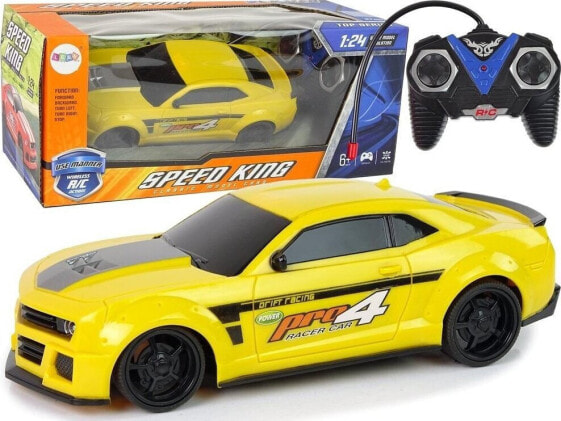 LeanToys Sportowe Szybkie Auto Zdalnie Sterowane R/C Żółte 1:24 Speed King