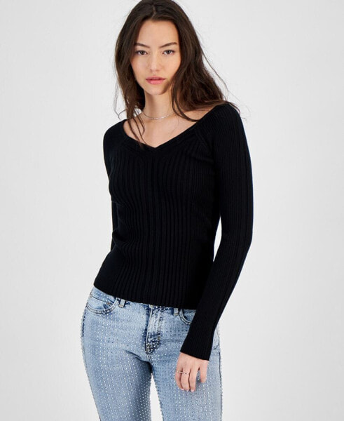 Women's Allie V-Neck Ribbed Sweater