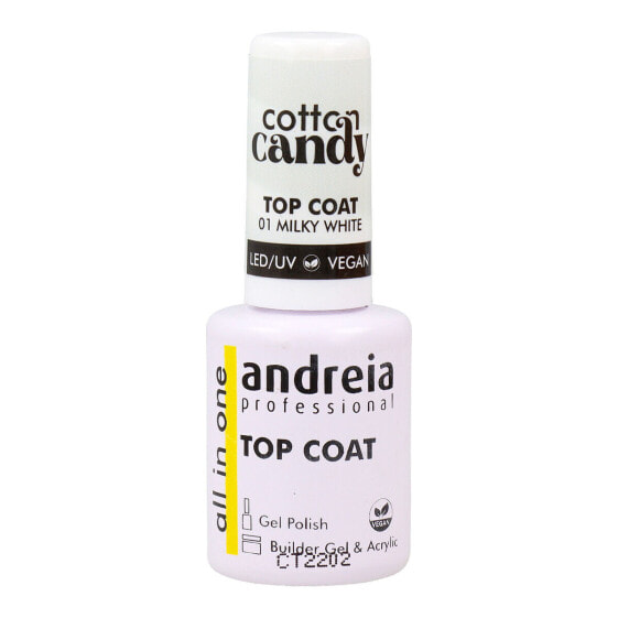 Фиксатор лака для ногтей Andreia Cotton Candy Top Coat Nº 01 Milky White 10,5 ml