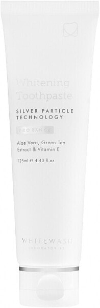 Aufhellende Zahncreme mit Silberpartikeln, Aloe Vera, Grüntee-Extrakt und Vitamin E