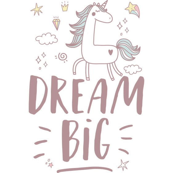 Wandtattoo - Dream Big Einhorn