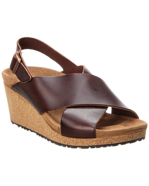 Papillio By Birkenstock Samira Narrow Leather Wedge Sandal Women's Brown 36